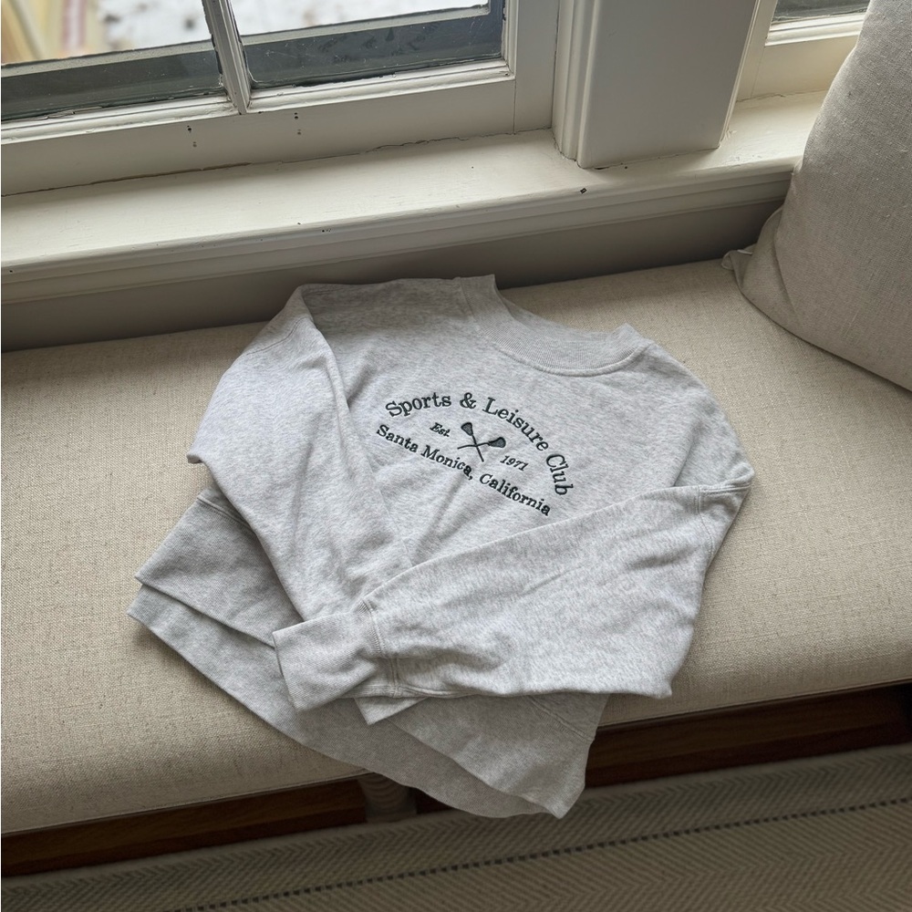 Abercrombie & Fitch Santa Monica Sports Light Gray Sweatshirt